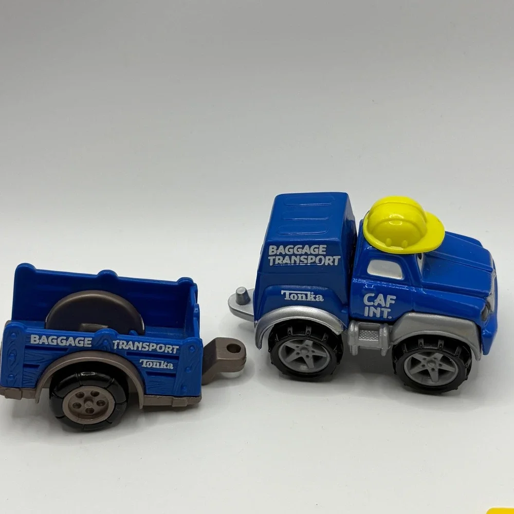 Tonka Maisto Airport Security Baggage Transport Truck Set Blue Kids Toy Vehicles